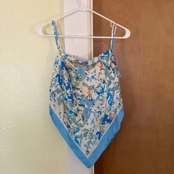 Cloud Ten Printed Silky Scarf Tank Top - Picture 1 of 9